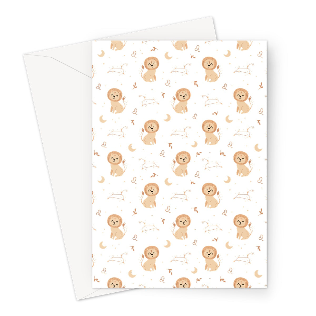 Leo Pattern Greeting Card