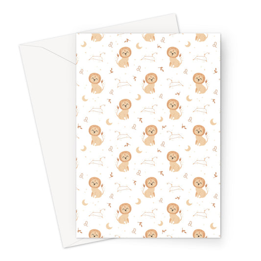 Leo Pattern Greeting Card