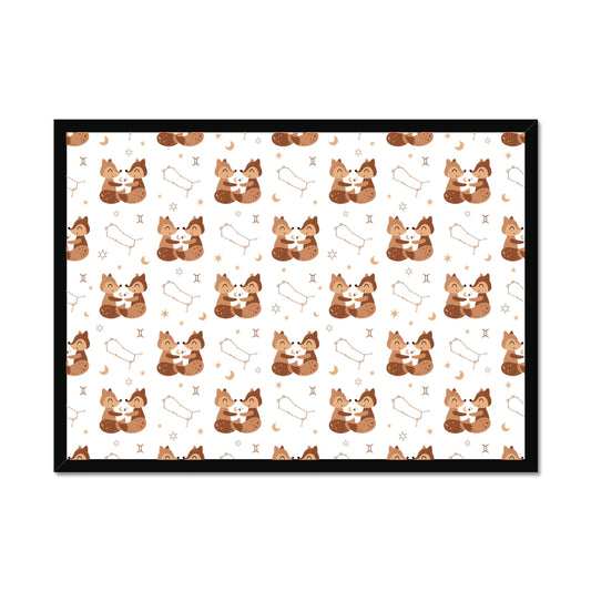 Gemini Pattern Framed Print