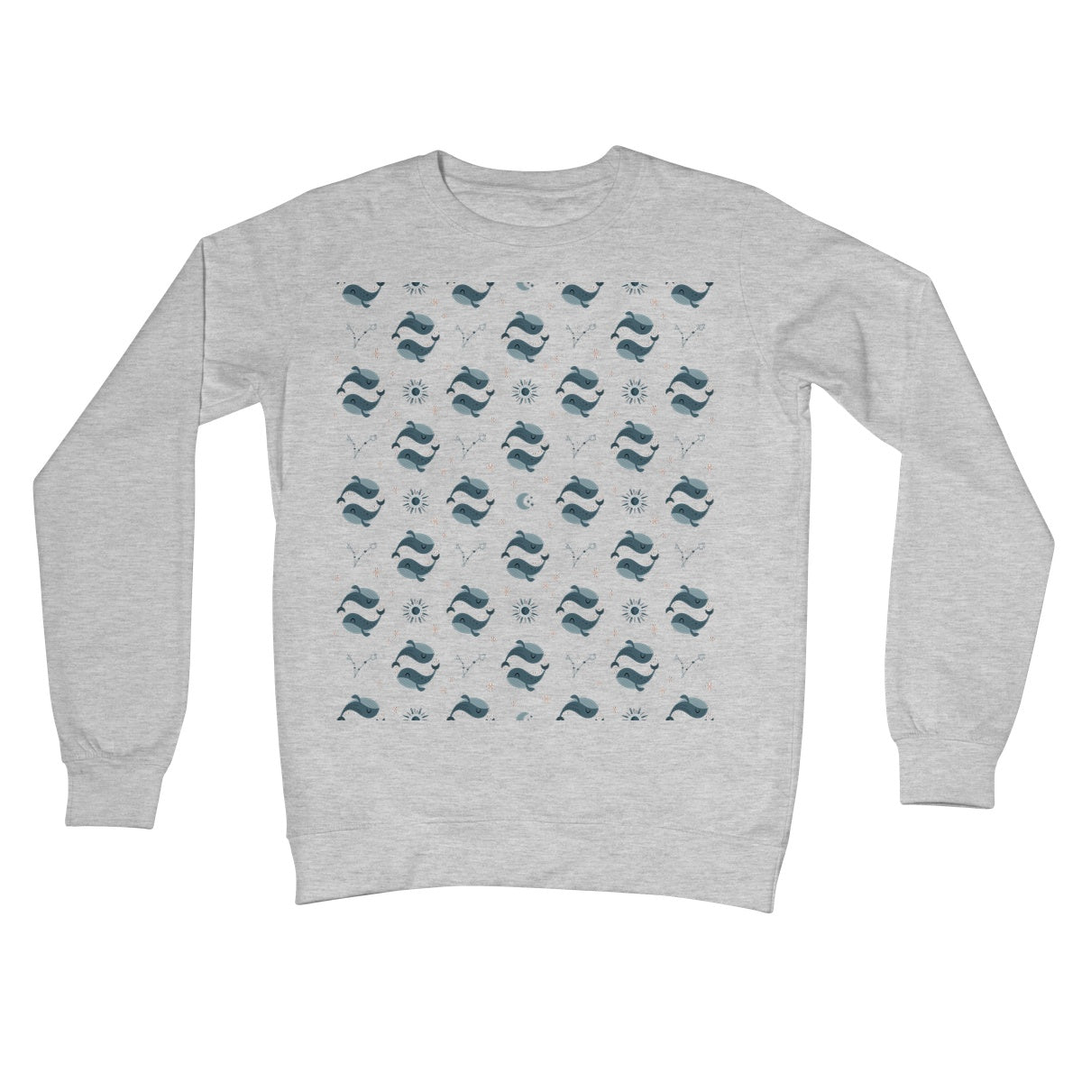 Pisces Pattern Crew Neck Sweatshirt