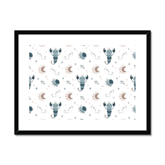 Scorpio Pattern Framed & Mounted Print