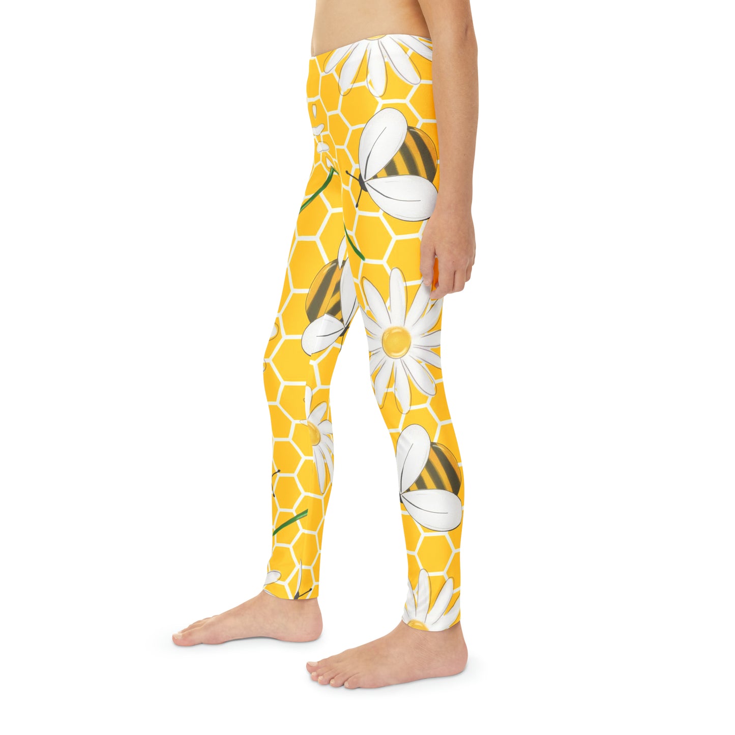 Bees & Daisies Youth Full-Length Leggings