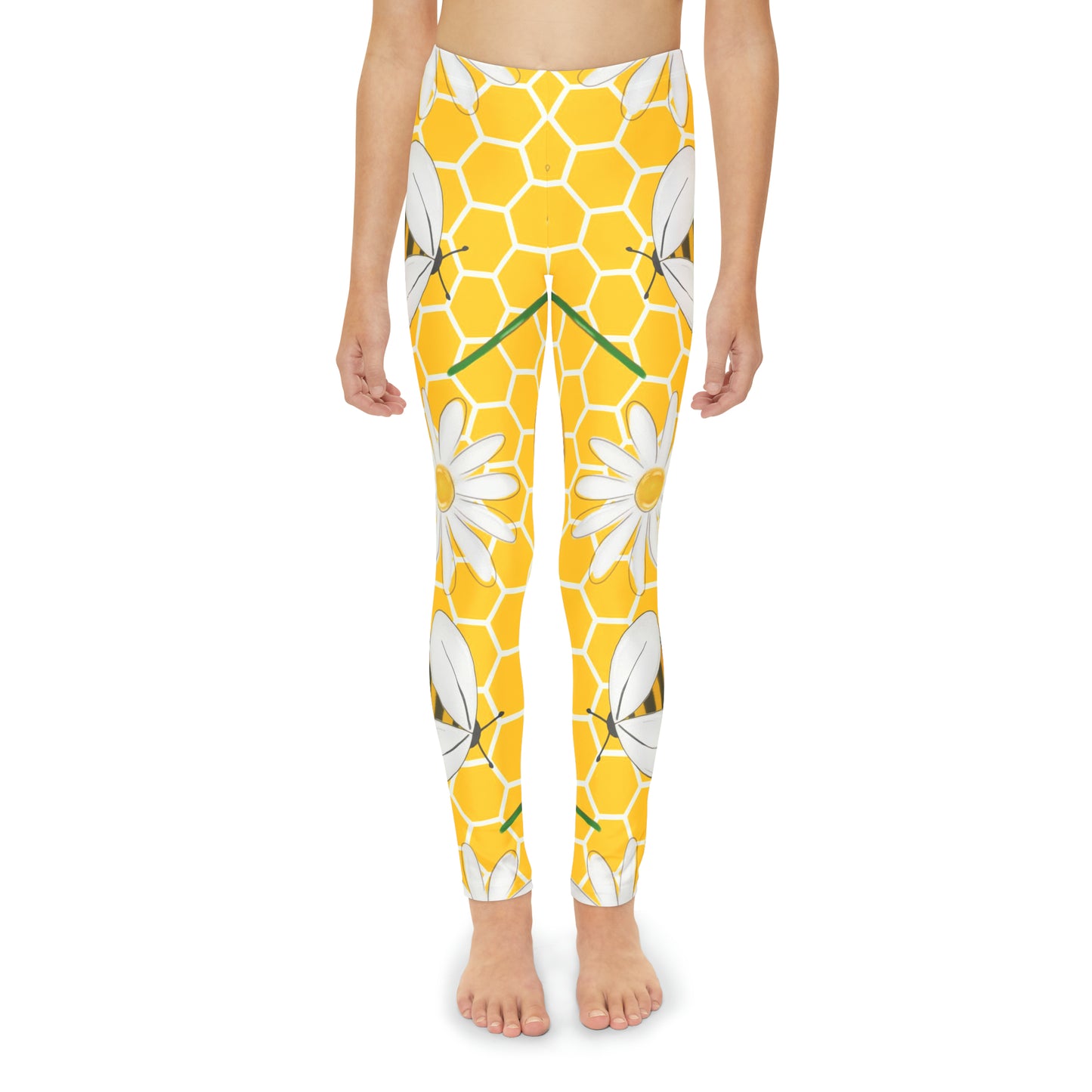 Bees & Daisies Youth Full-Length Leggings