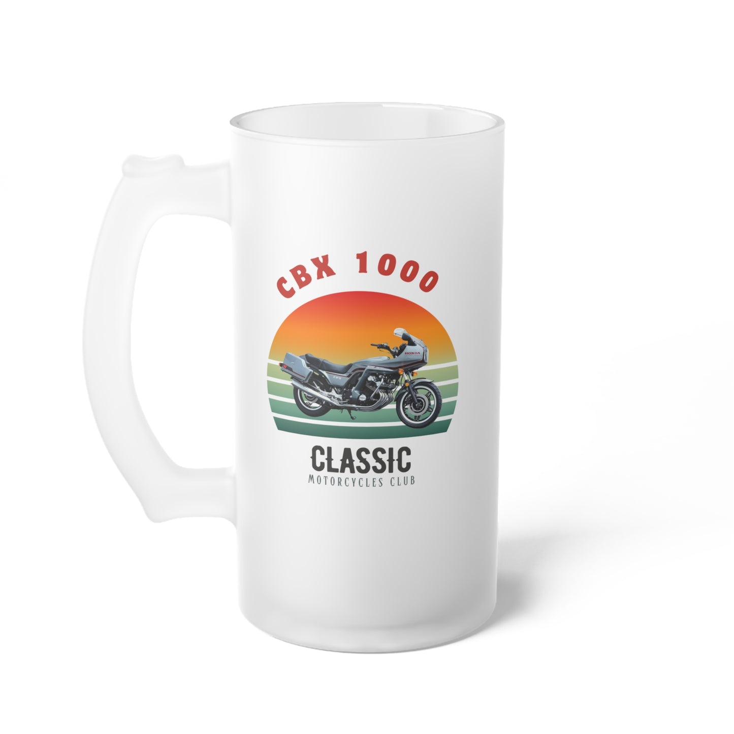 Honda CBX 1000, Classic Motorcycle Club, Honda CBX Beer Mug, Honda CBX Mug, Honda Beer Mug, Classic Motorbike, Frosted Beer Mug