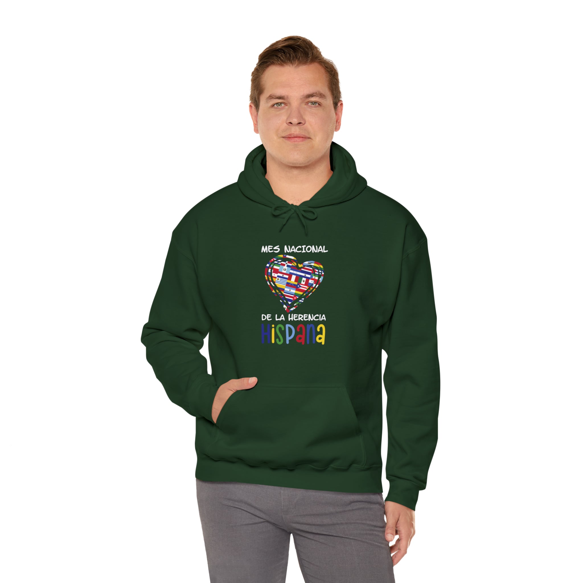 Mes Nacional Heart - Hispanic Heritage Month Unisex Hoodie