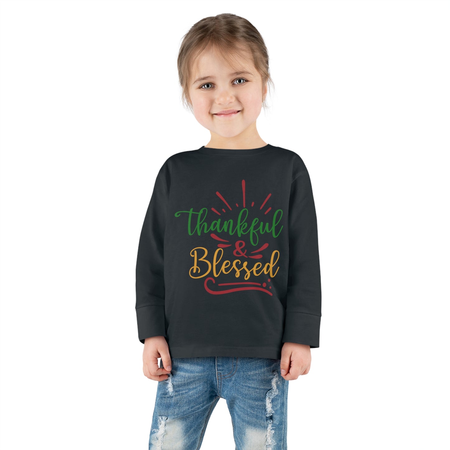 Thankful & Blessed Toddler Long Sleeve Tee