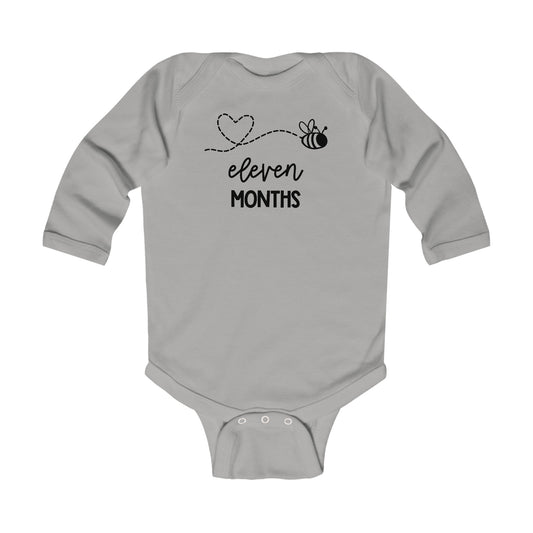 Eleven Months, Eleven Months Old, 11 months, Month Milestones, Baby Milestones, Infant Long Sleeve Bodysuit