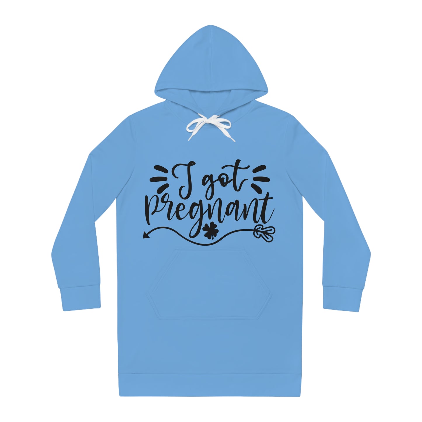 I Got Pregnant Pregnant  Women's Hoodie Dress (AOP)