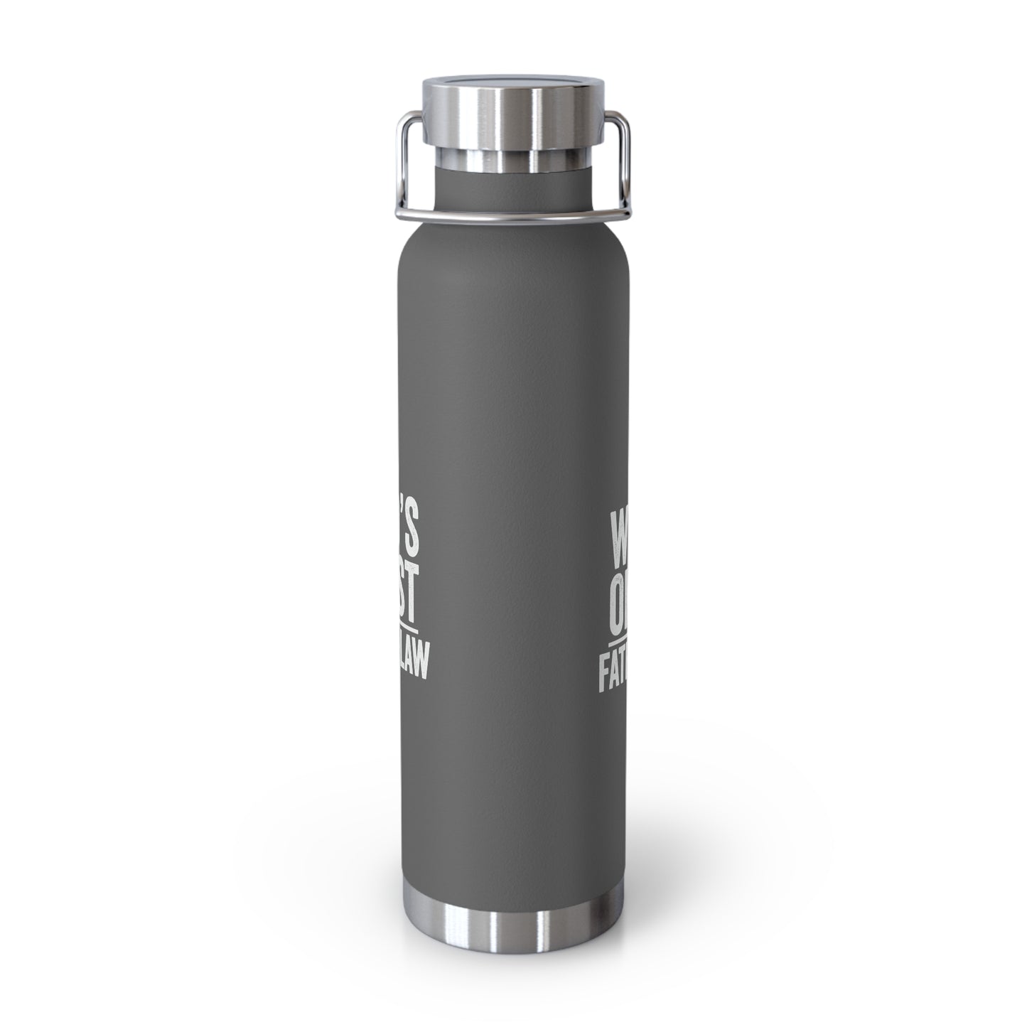 World's Okayest Father-In-Law Copper Vacuum Insulated Bottle, 22oz