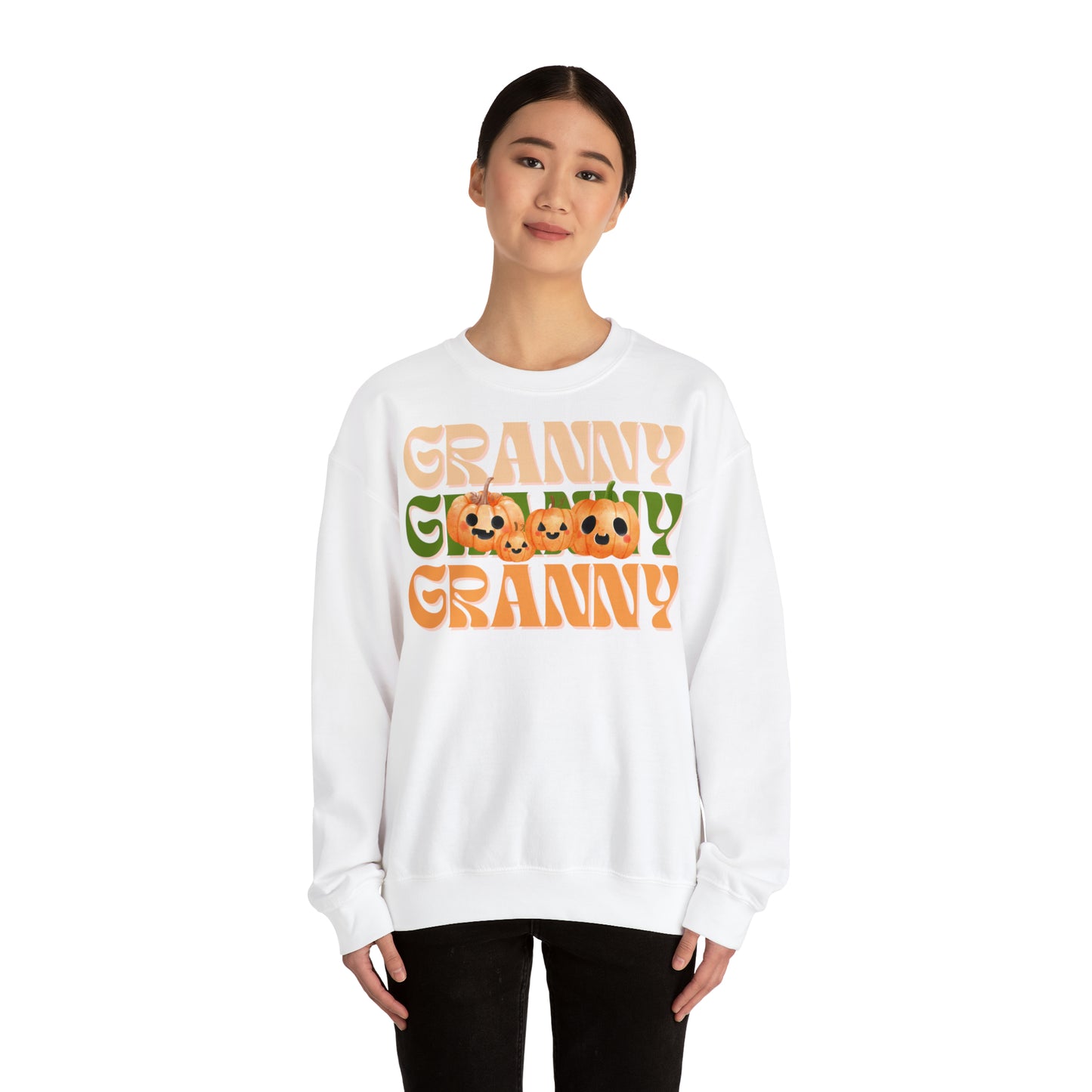 Granny Pumpkin Unisex Heavy Blend™ Crewneck Sweatshirt