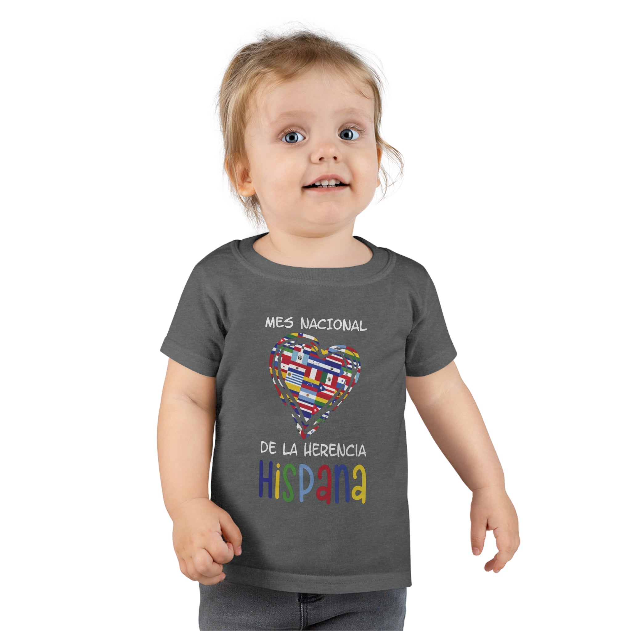 Mes Nacional Heart - Hispanic Heritage Month Toddler T-shirt
