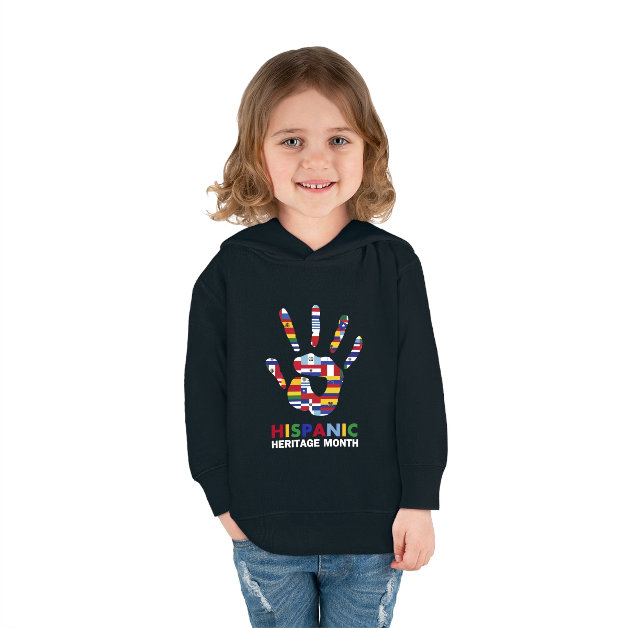 Flag Handprint - Hispanic Heritage Month Toddler Hoodie