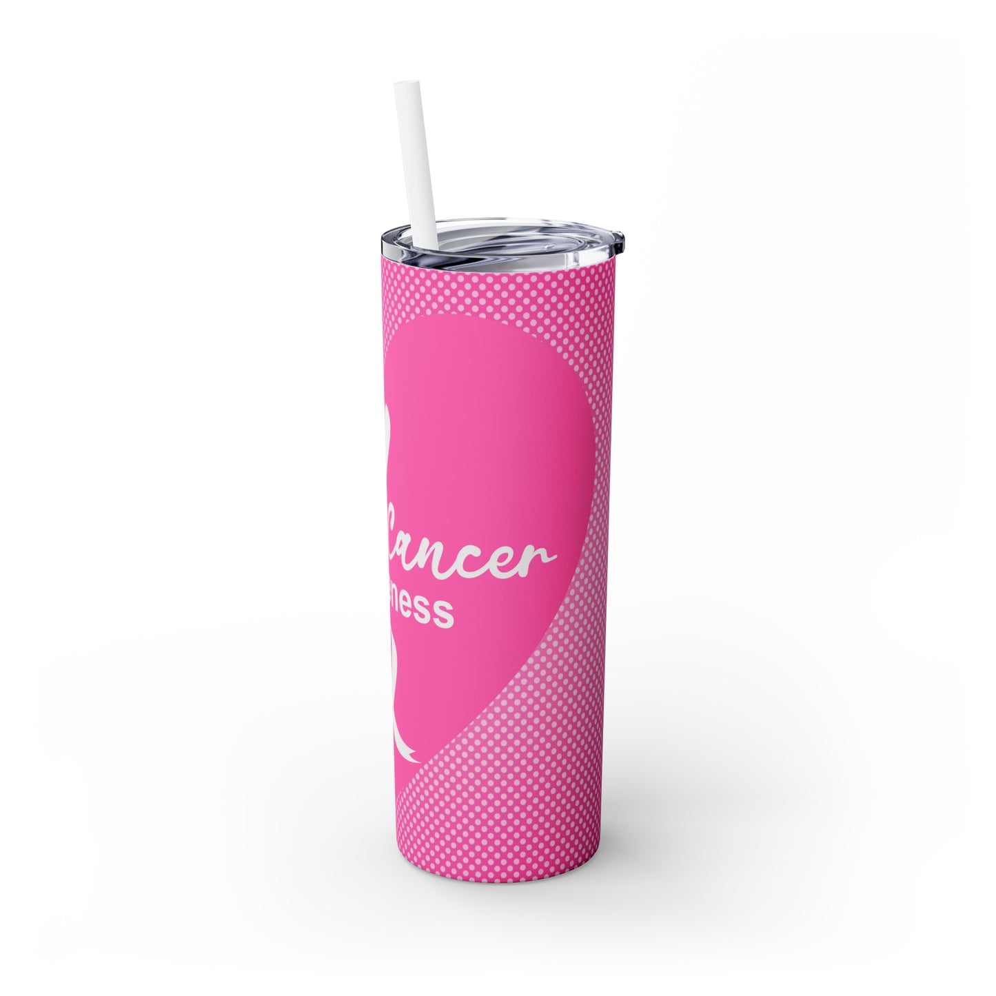 Breast Cancer Awareness Skinny Tumbler with Straw, 20oz