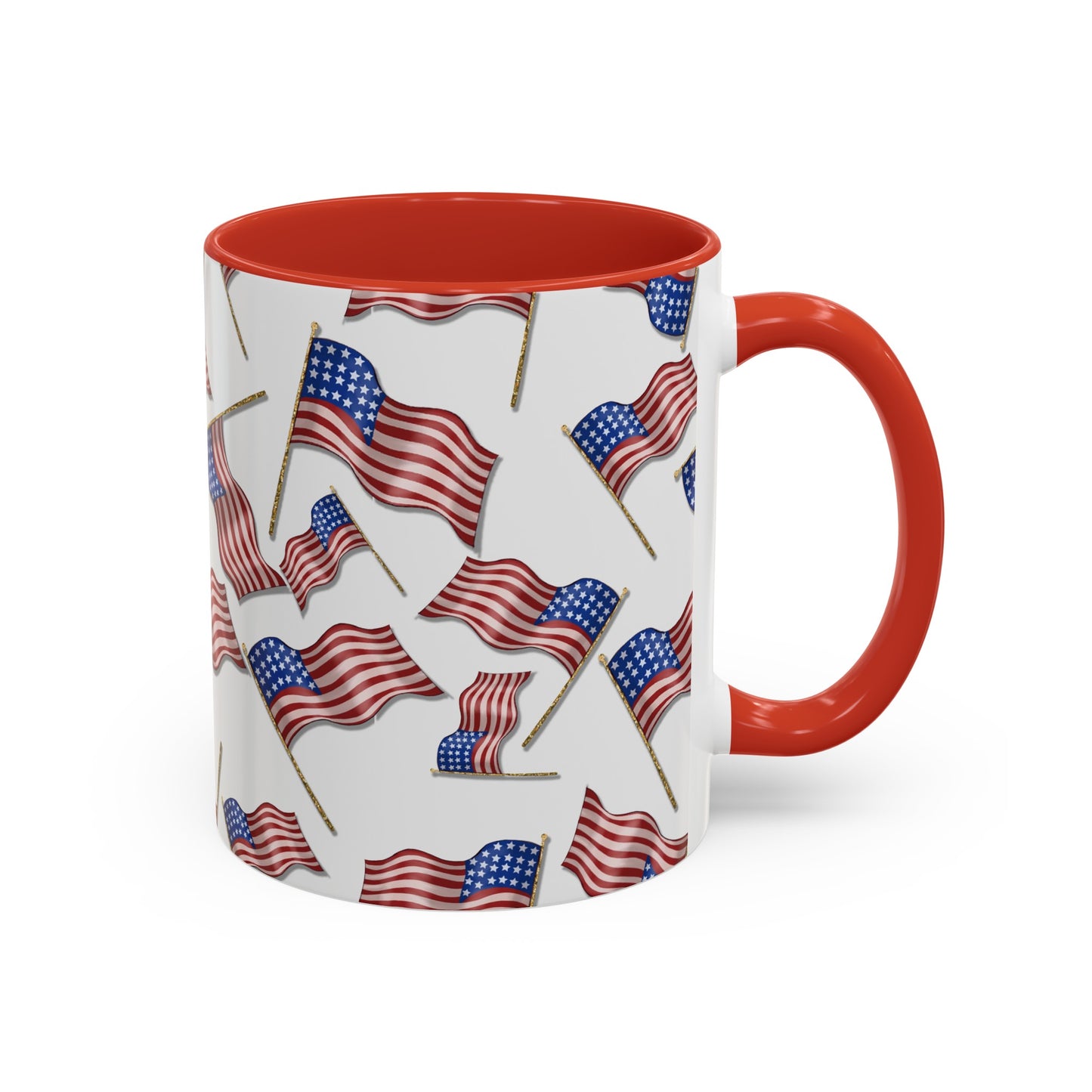 Memorial Day, American Flags, Americana, American, Accent Coffee Mug, 11oz