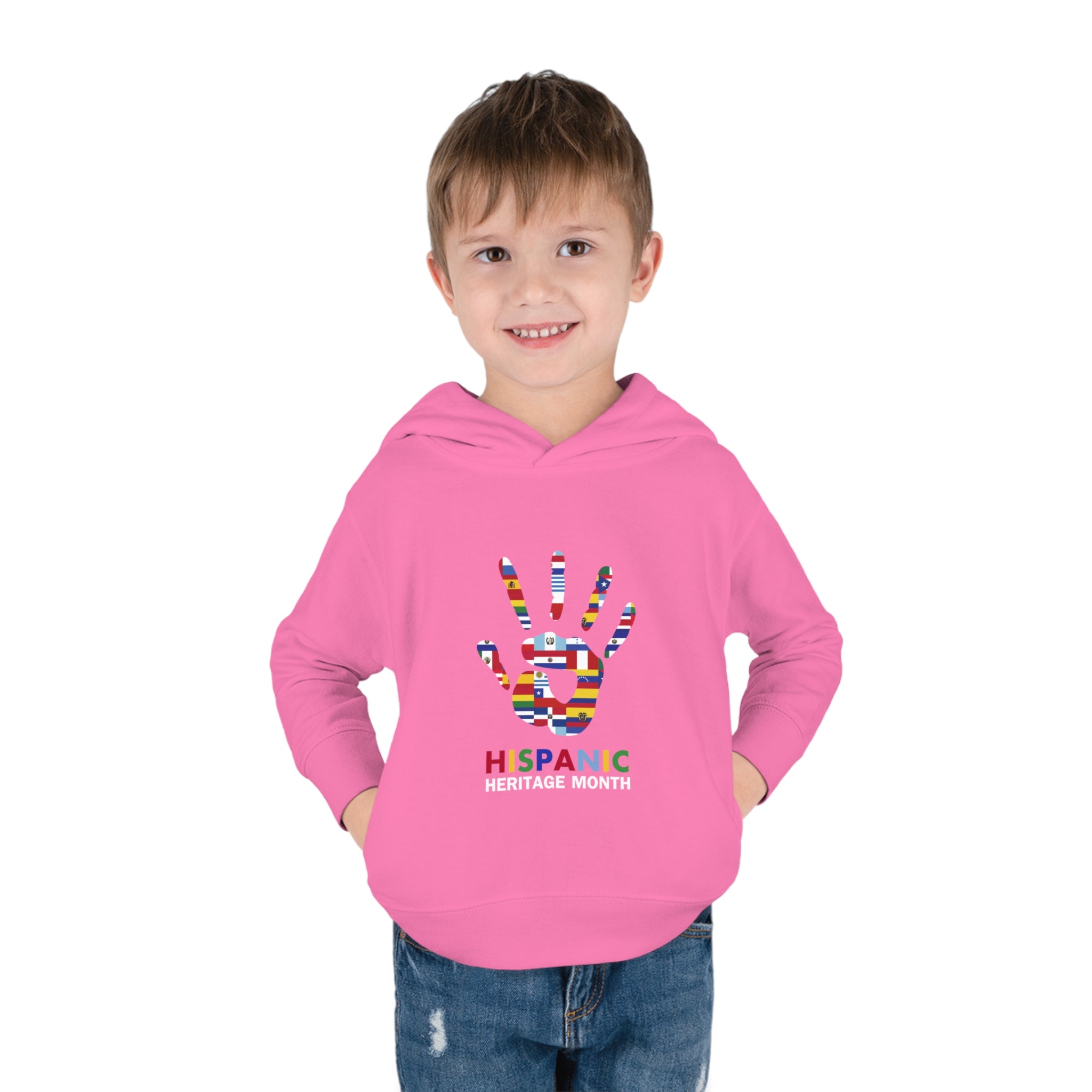 Flag Handprint - Hispanic Heritage Month Toddler Hoodie