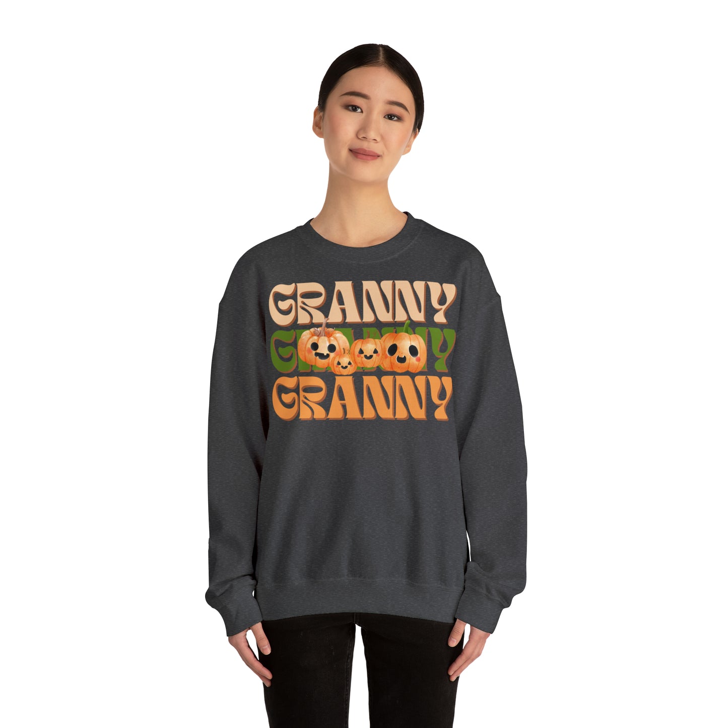 Granny Pumpkin Unisex Heavy Blend™ Crewneck Sweatshirt