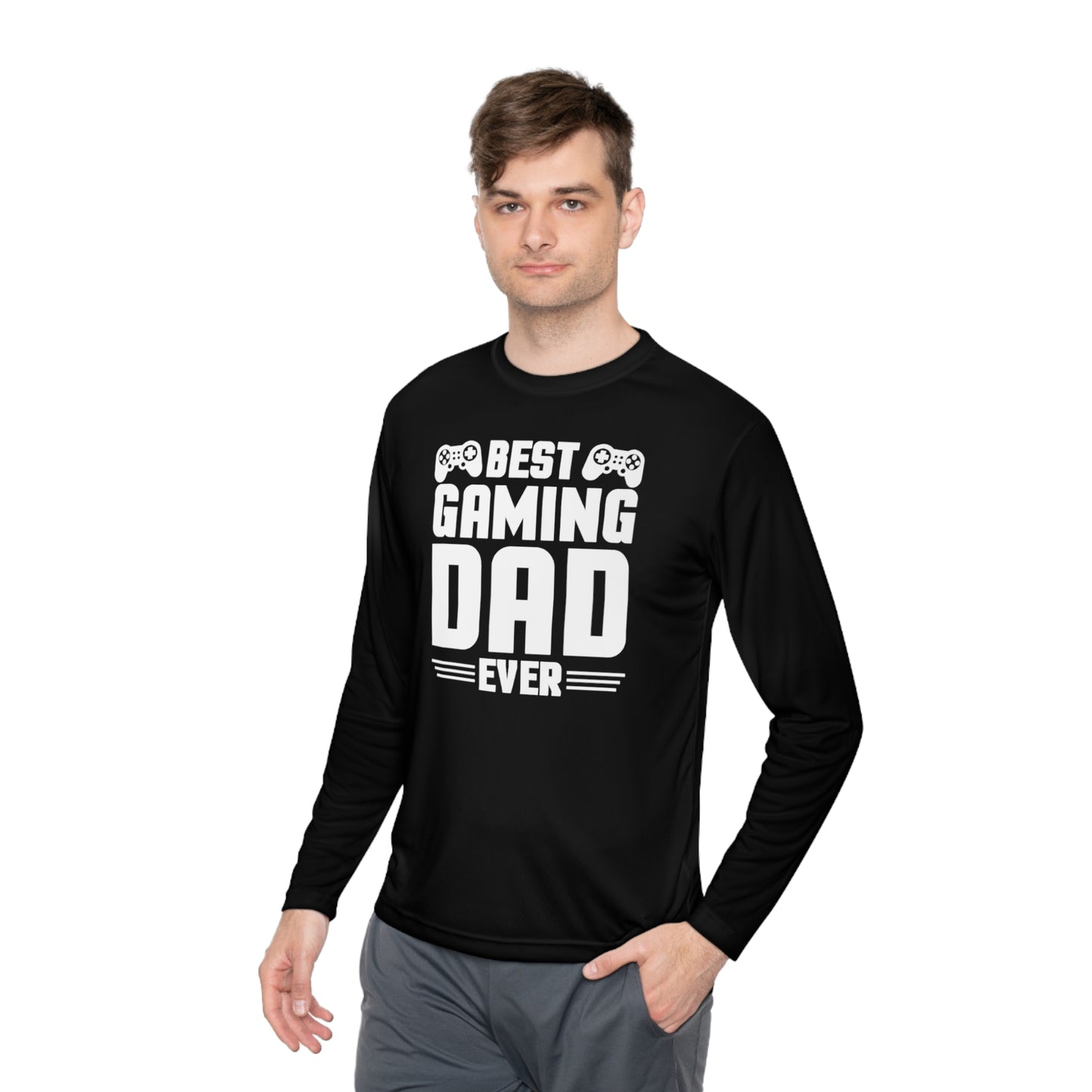 Best Gaming Dad Ever, Gaming Dad Tee, Gamer Dad, Dad Tee, Unisex Lightweight Long Sleeve Tee