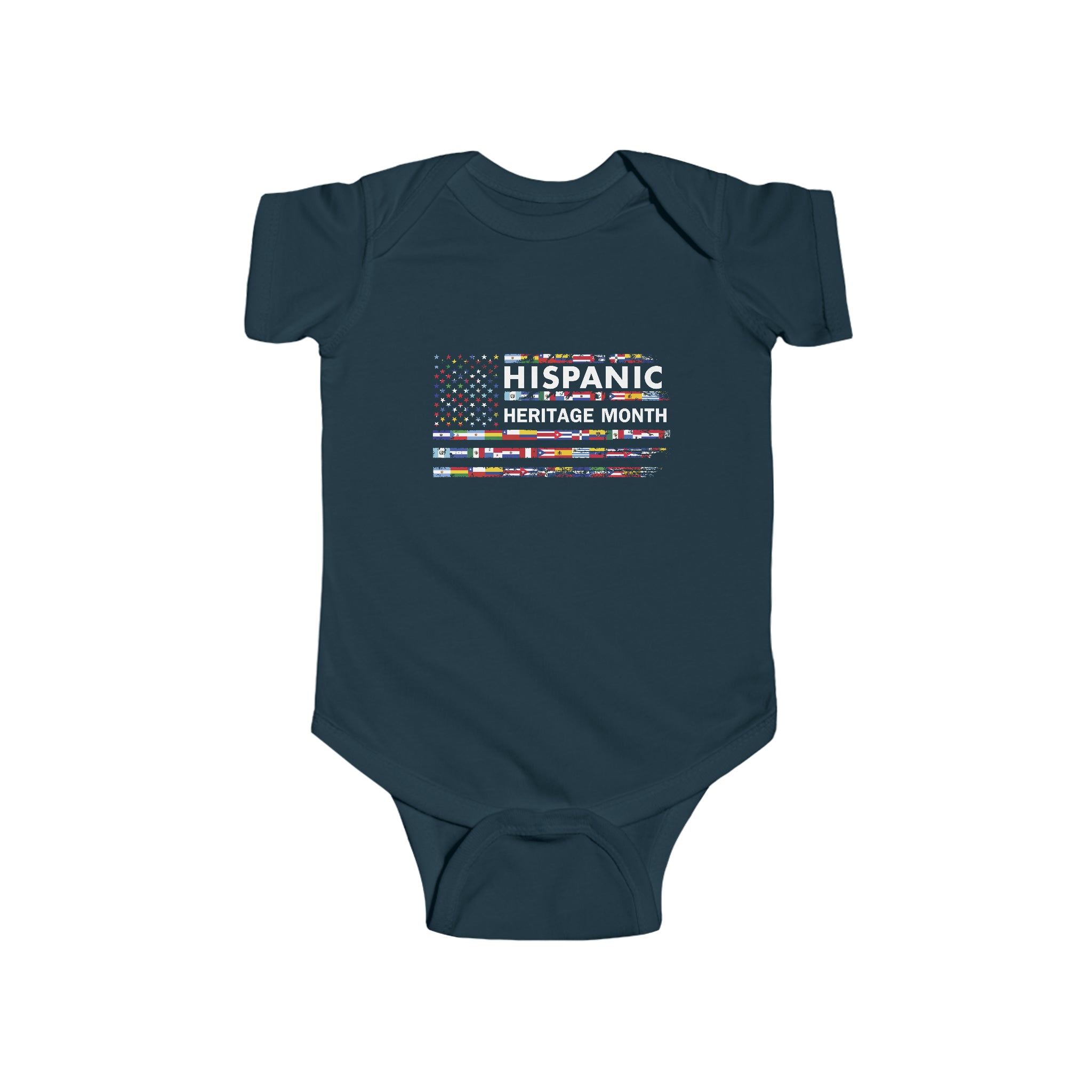 USA Flags - Hispanic Heritage Month Infant  Bodysuit