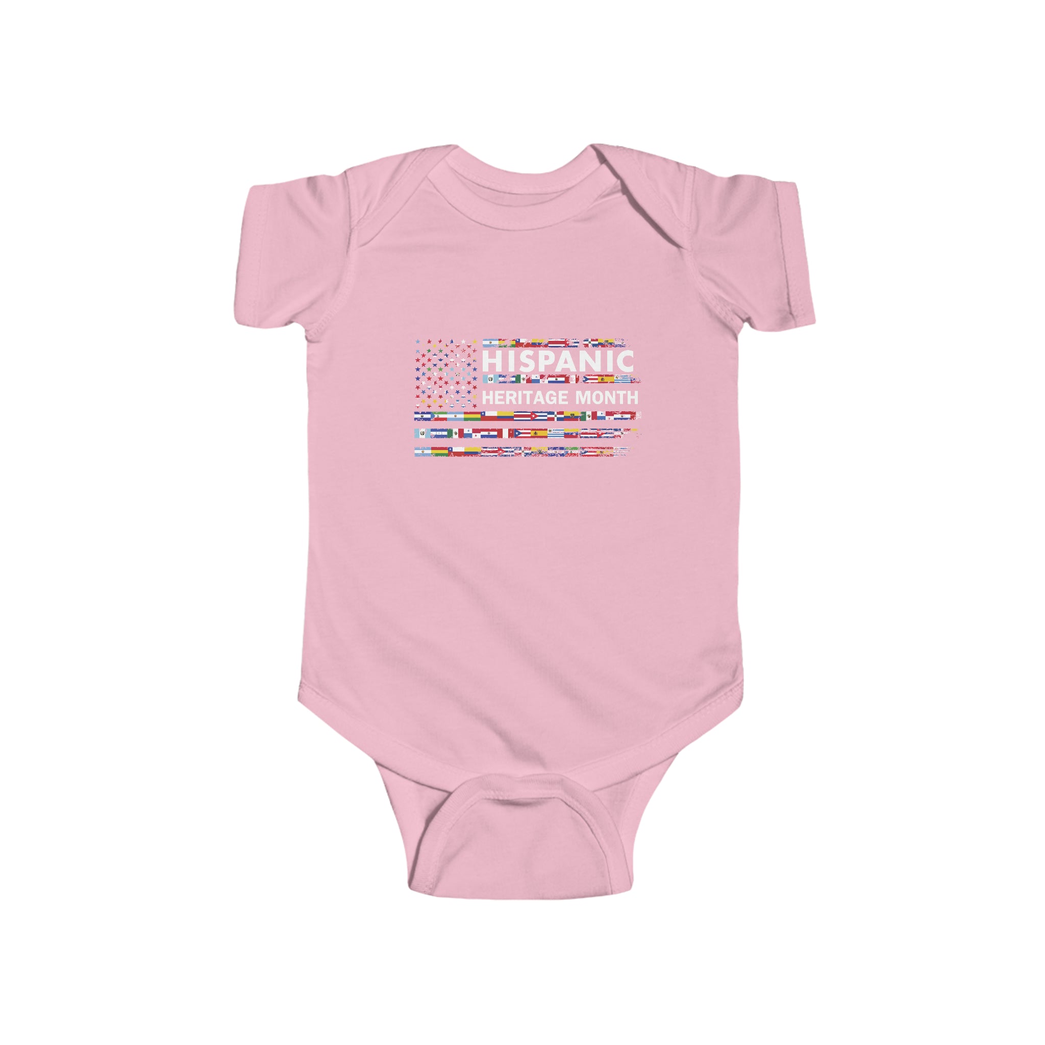 USA Flags - Hispanic Heritage Month Infant  Bodysuit