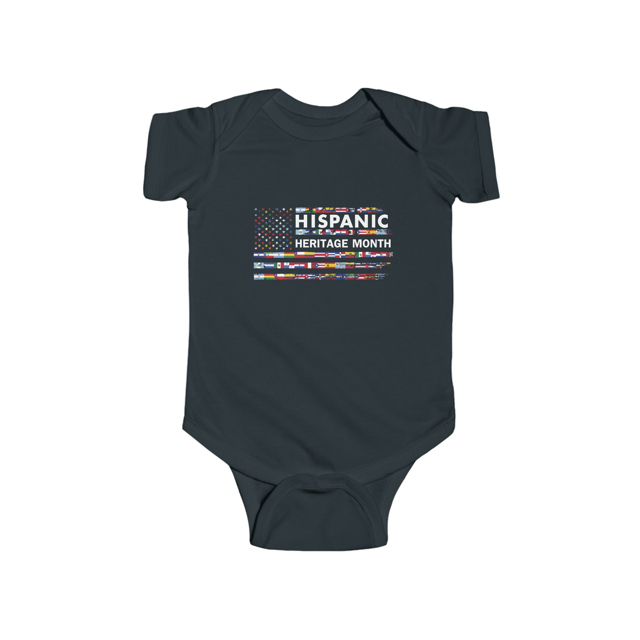 USA Flags - Hispanic Heritage Month Infant  Bodysuit