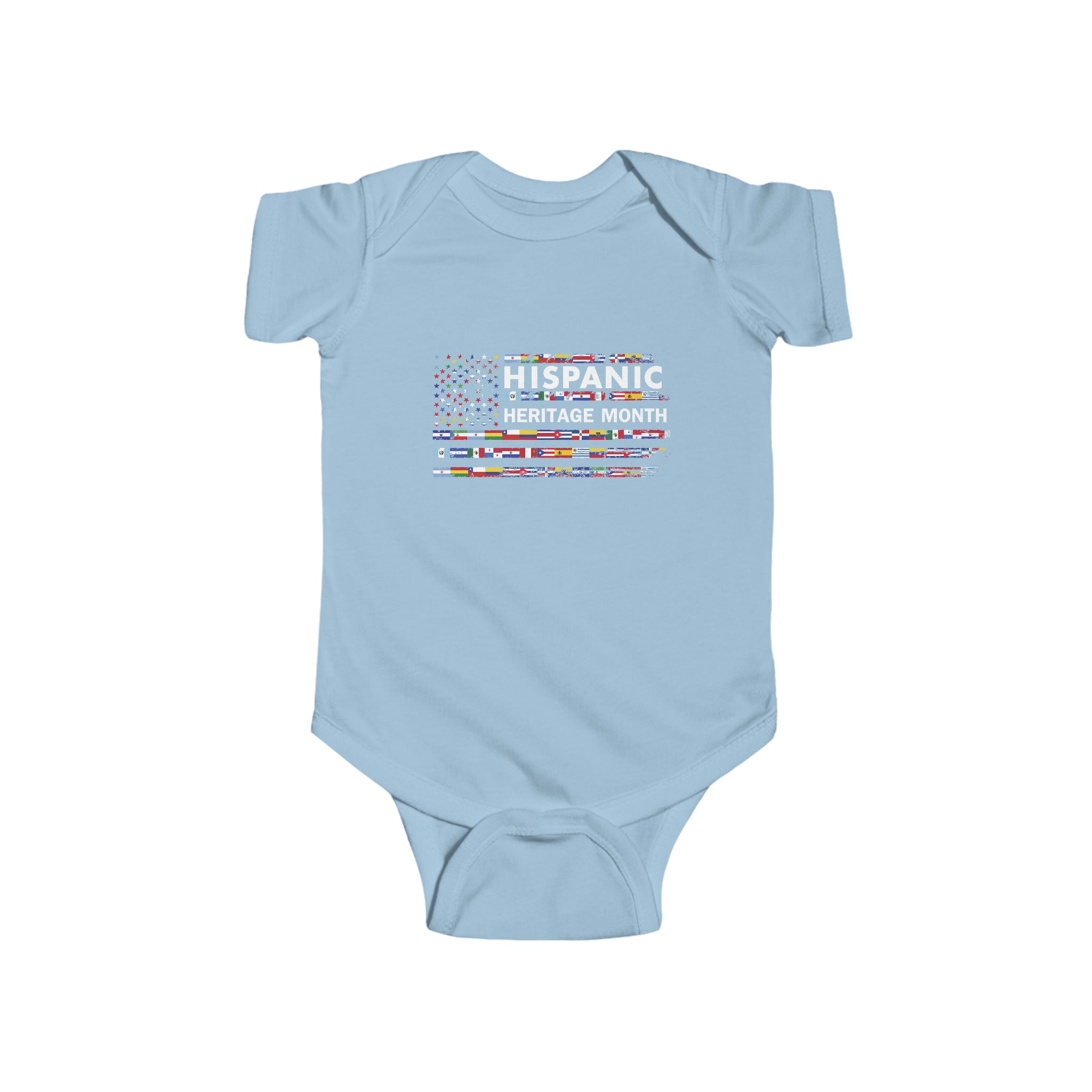 USA Flags - Hispanic Heritage Month Infant  Bodysuit