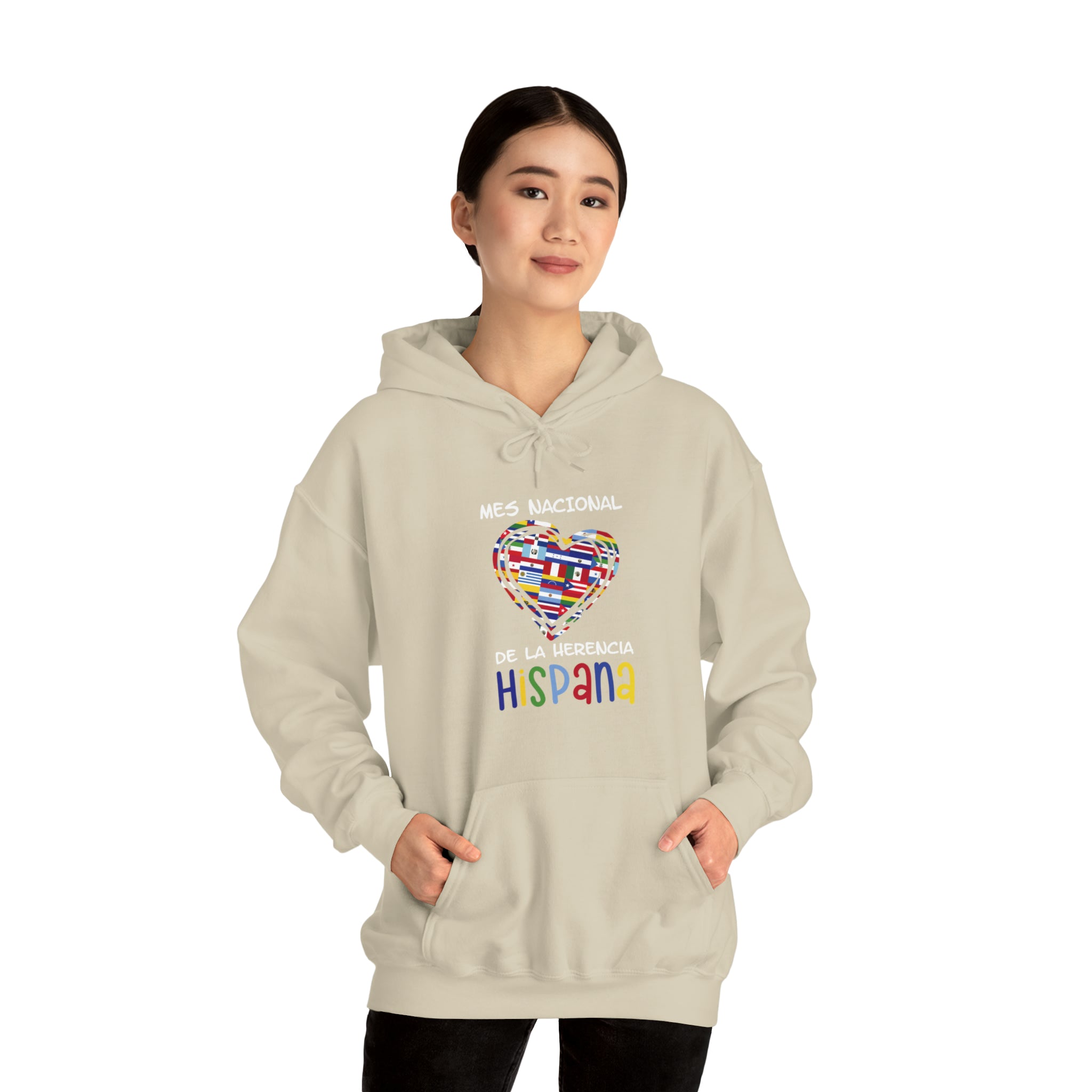 Mes Nacional Heart - Hispanic Heritage Month Unisex Hoodie