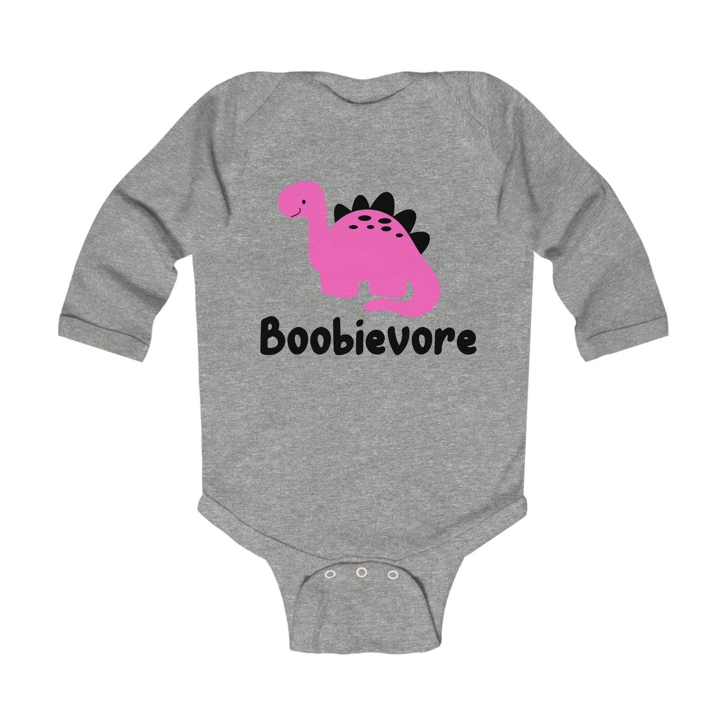 Boobievore Breast Cancer Bodysuit, Onesie, Infant Long Sleeve Bodysuit