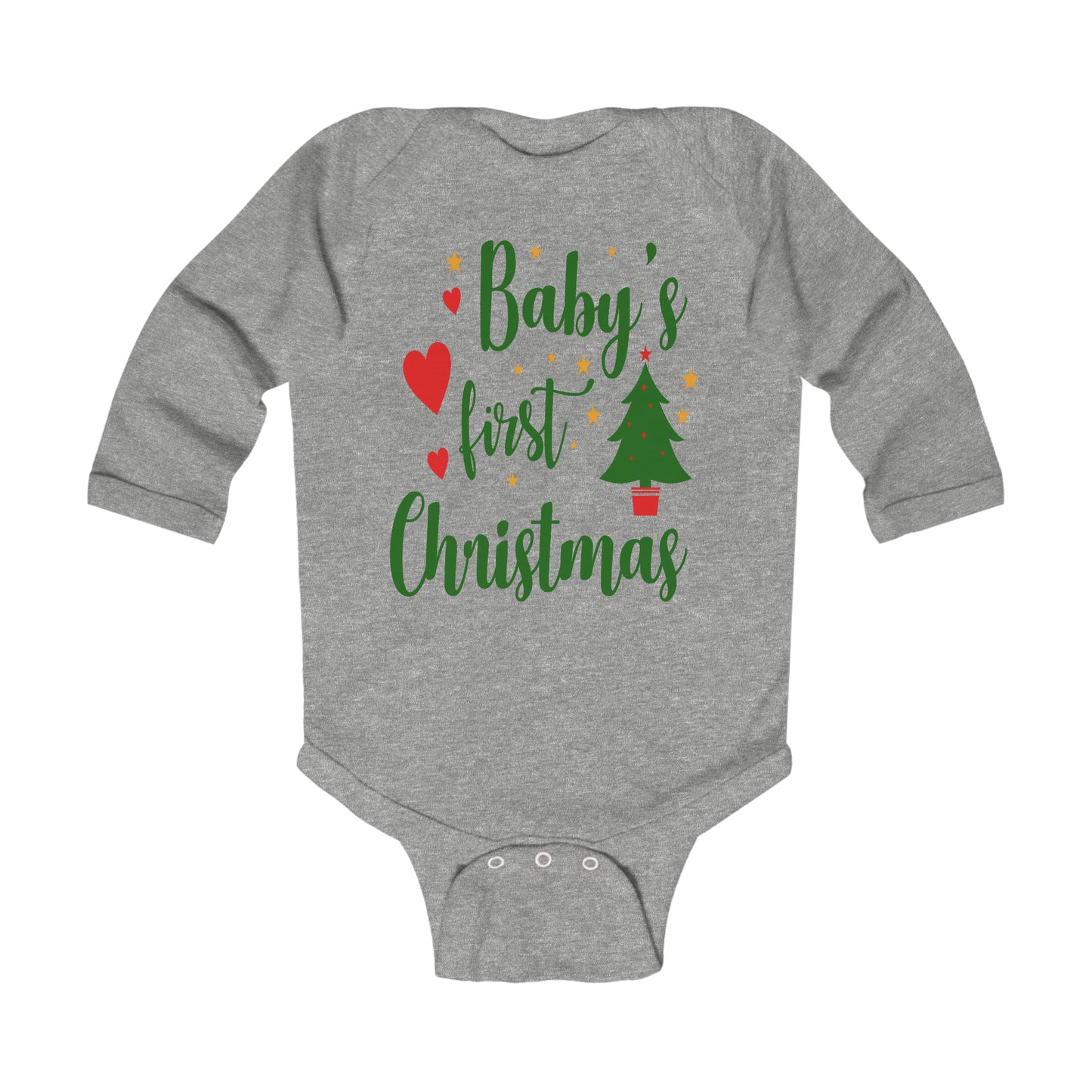 Baby's First Christmas Infant Long Sleeve Bodysuit