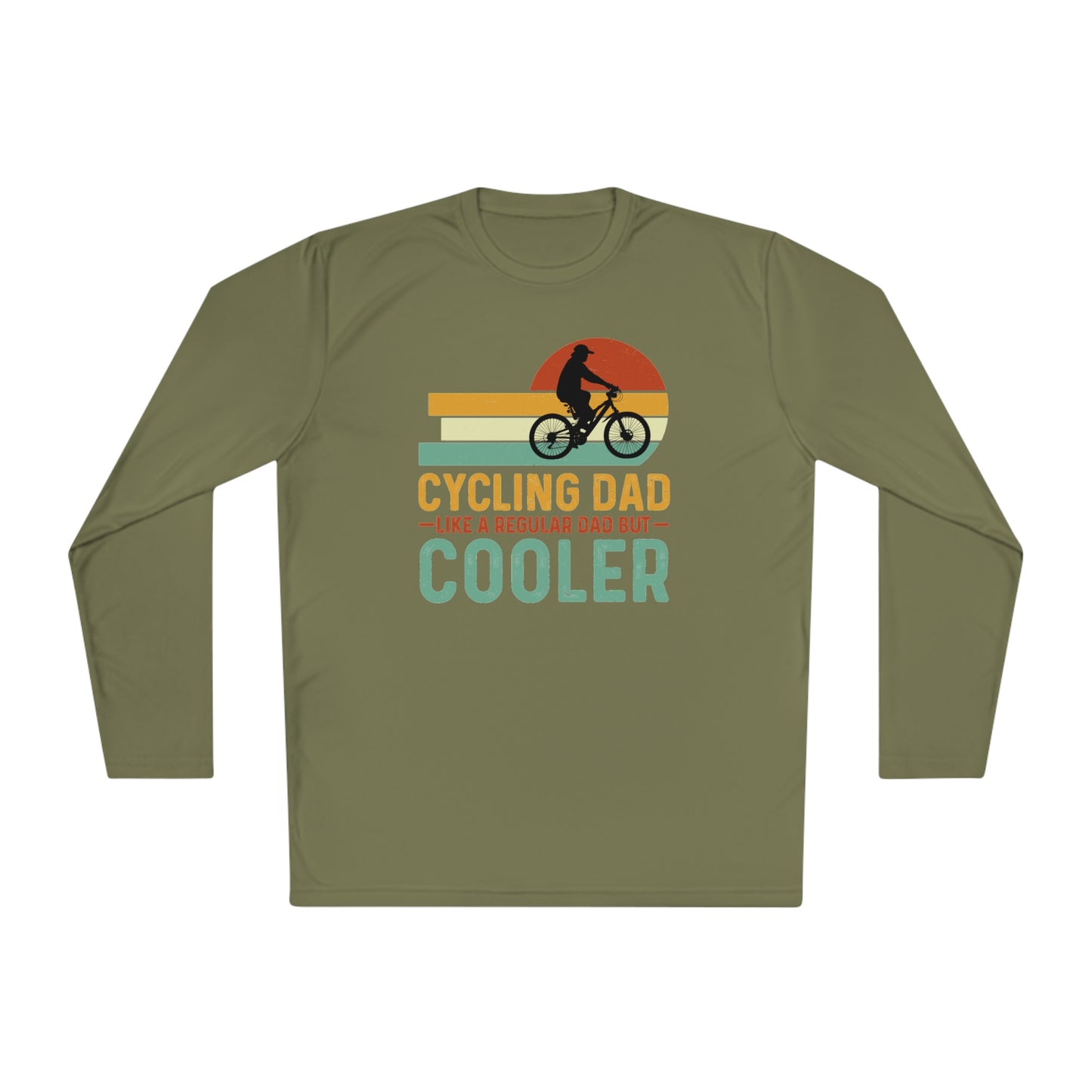 Cycling Dad Like A Regular Dad But Cooler Shirt ,Father's Day Shirt, Father Gift , Gift For Dad, Funny Bicycle Gift, Cycling Gift for Dad, Unisex Lightweight Long Sleeve Tee