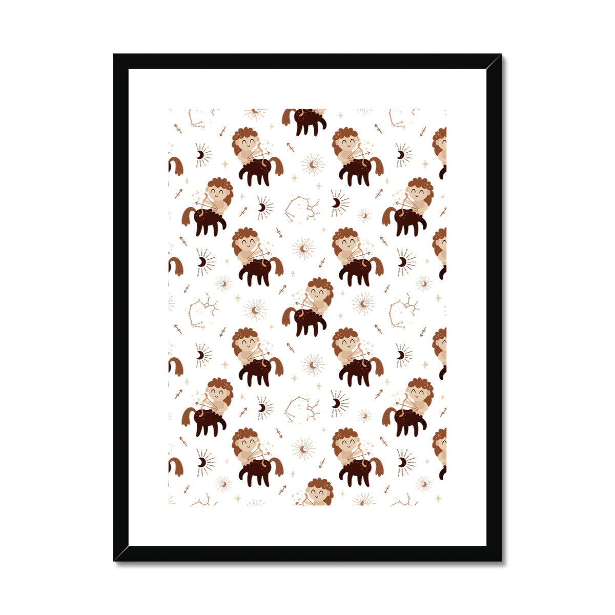 Sagittarius Pattern Framed & Mounted Print