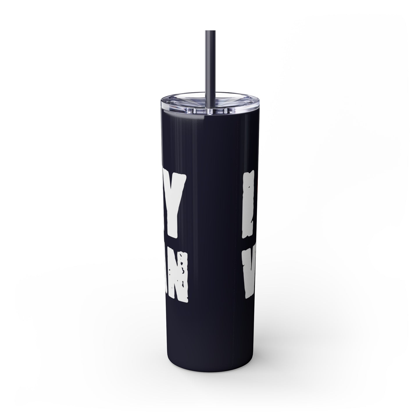 I Love My Veteran Skinny Tumbler with Straw, 20oz