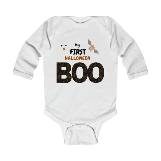 My First Halloween Boo Infant Long Sleeve Bodysuit