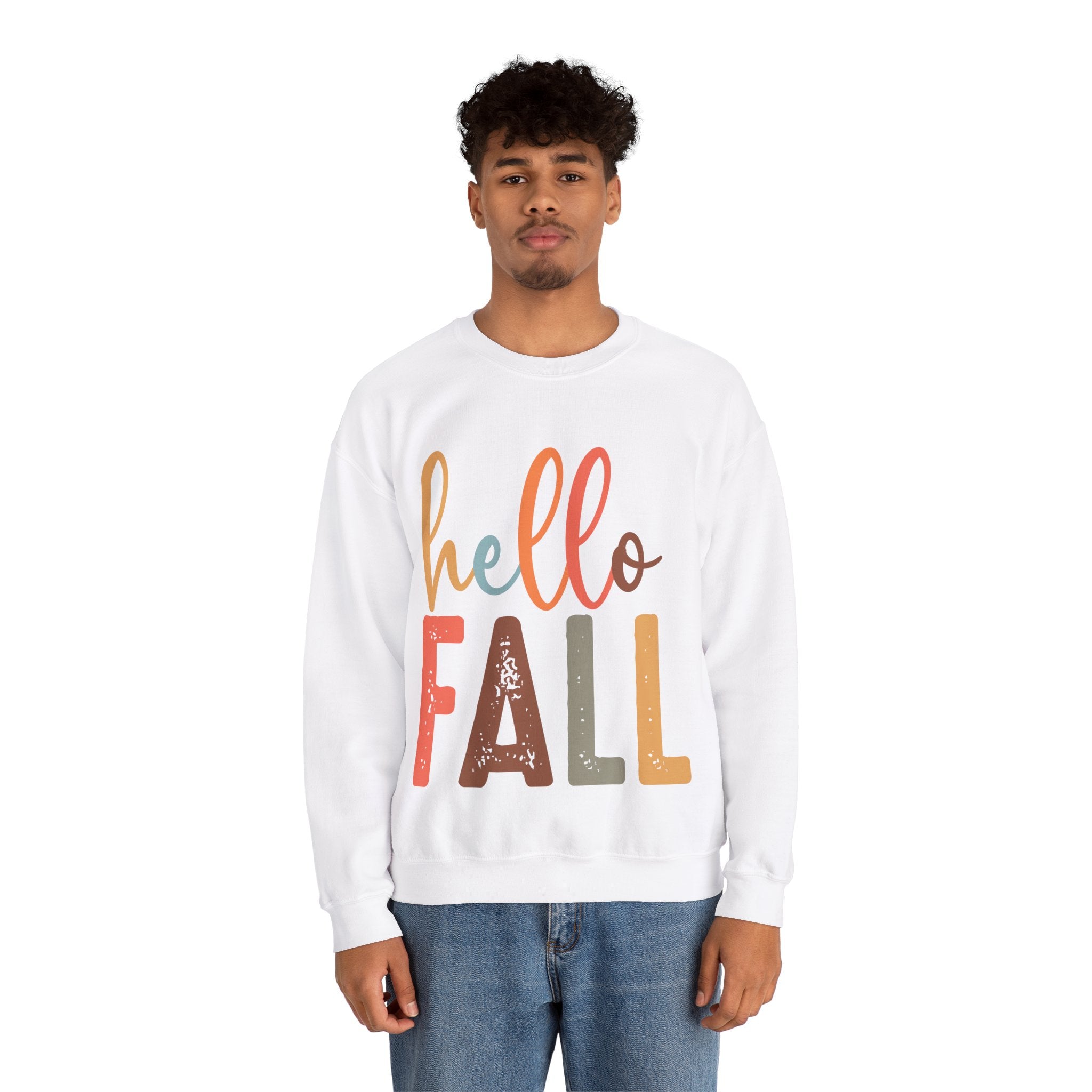 Hello Fall, Hellow Fall Sweatshirt,  Unisex Heavy Blend™ Crewneck Sweatshirt