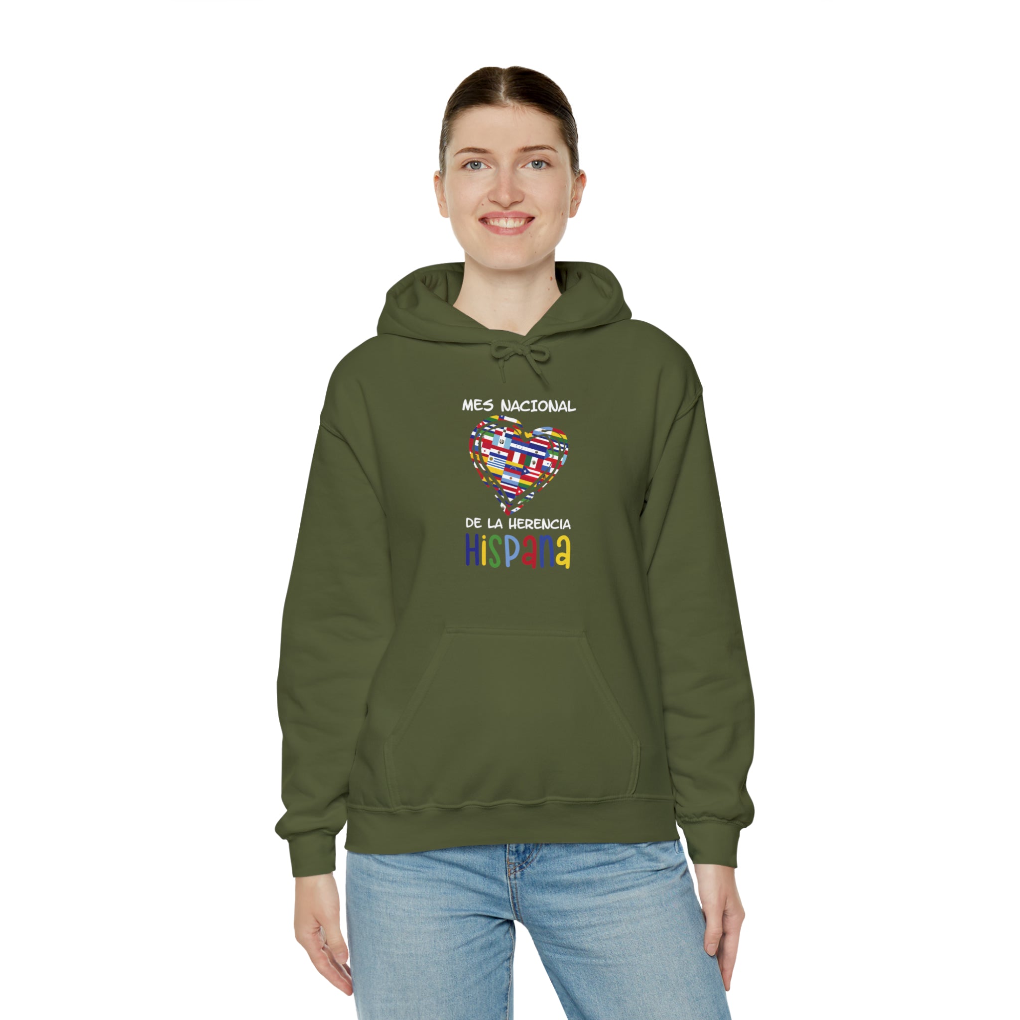 Mes Nacional Heart - Hispanic Heritage Month Unisex Hoodie
