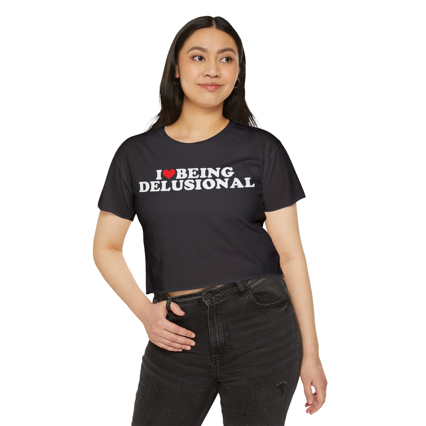 I Love Being Delusional, Women's Festival Crop Top