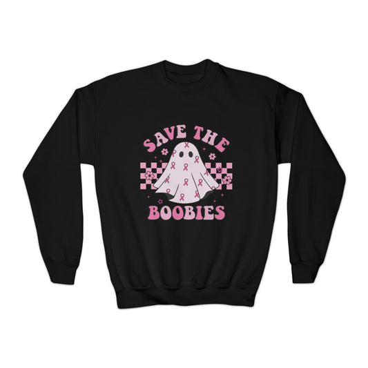 Save The Boobies Youth Crewneck Sweatshirt
