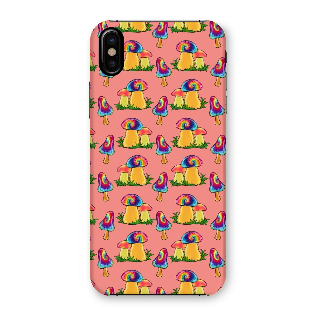 Retro Mushroom Pattern - Pink Snap Phone Case