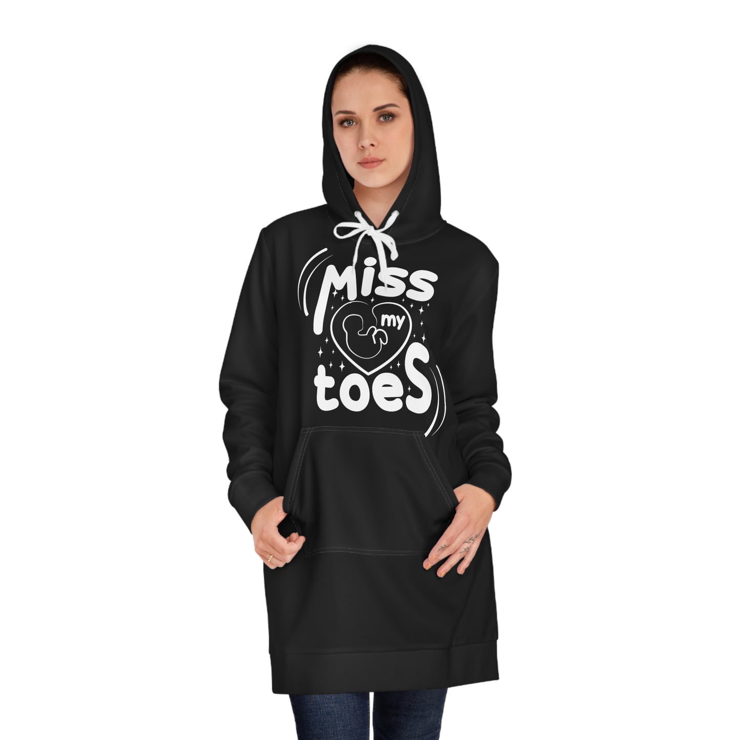 Miss My Toes Women's Hoodie Dress (AOP)