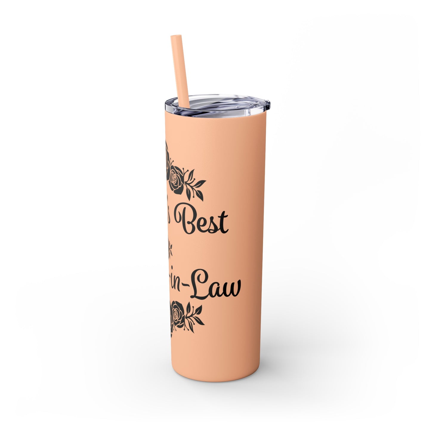 World's Best Mother-In-Law Skinny Tumbler with Straw, 20oz