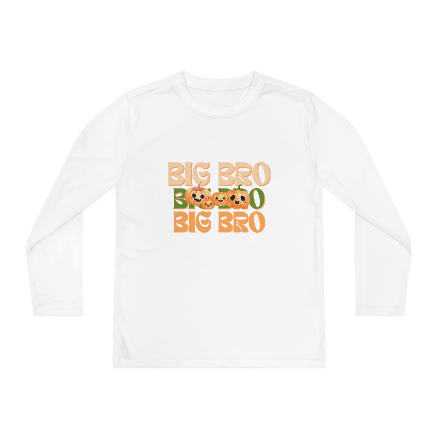 Big Bro Pumpkin Youth Long Sleeve Competitor Tee