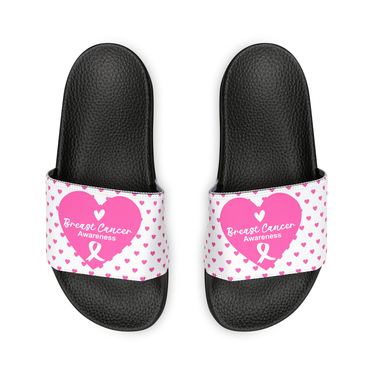 Breast Cancer Women's PU Slide Sandals