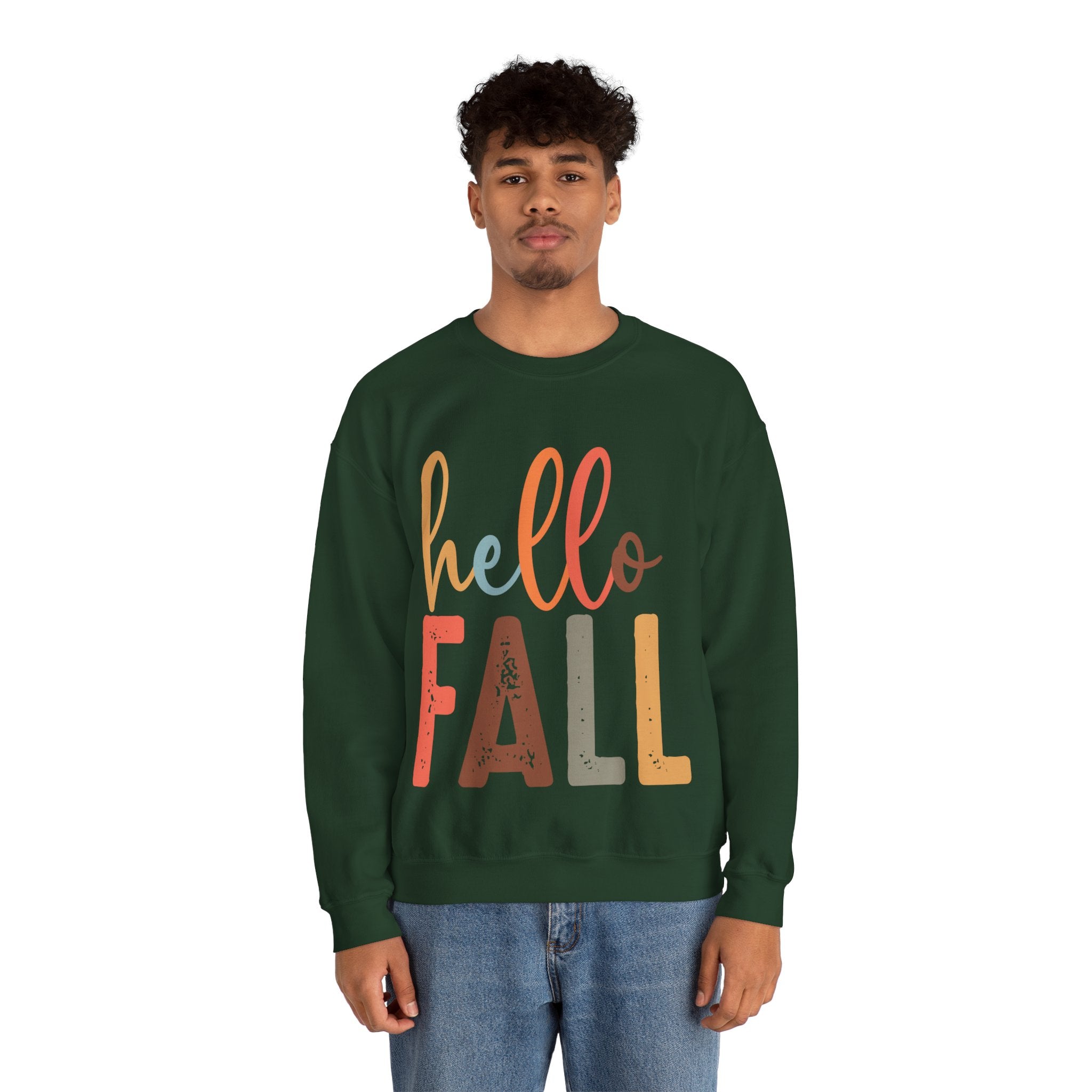 Hello Fall, Hellow Fall Sweatshirt,  Unisex Heavy Blend™ Crewneck Sweatshirt