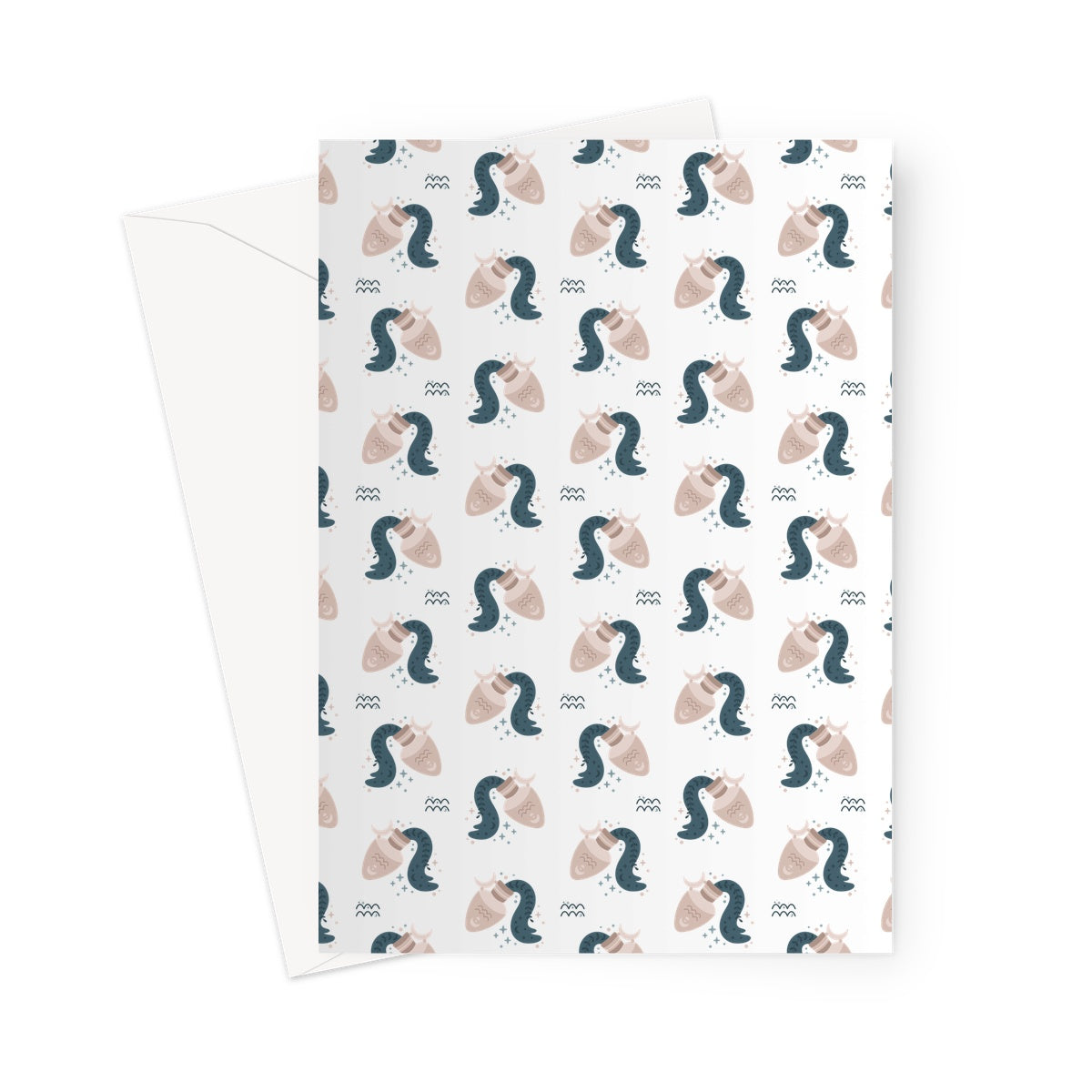 Aquarius Pattern Greeting Card