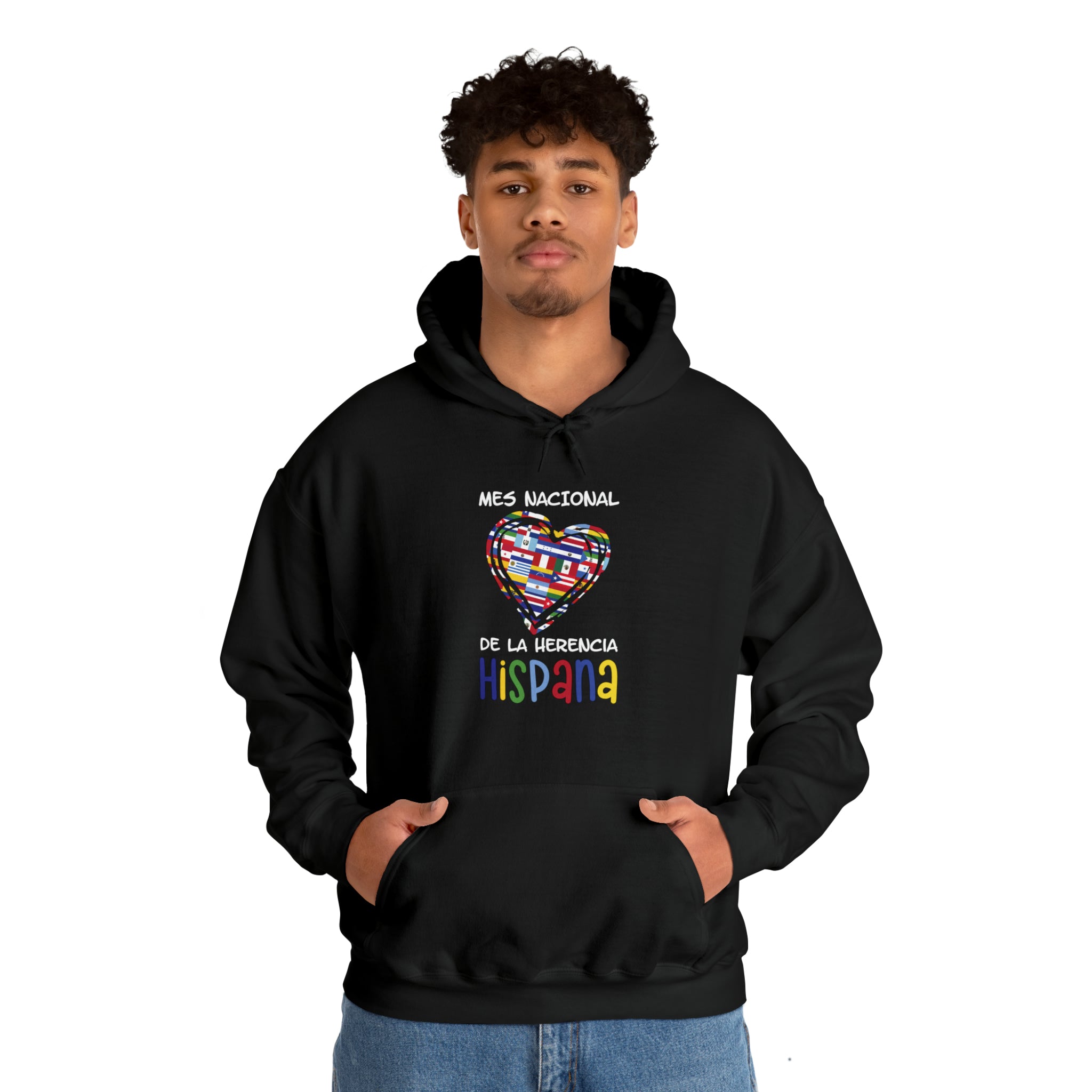 Mes Nacional Heart - Hispanic Heritage Month Unisex Hoodie