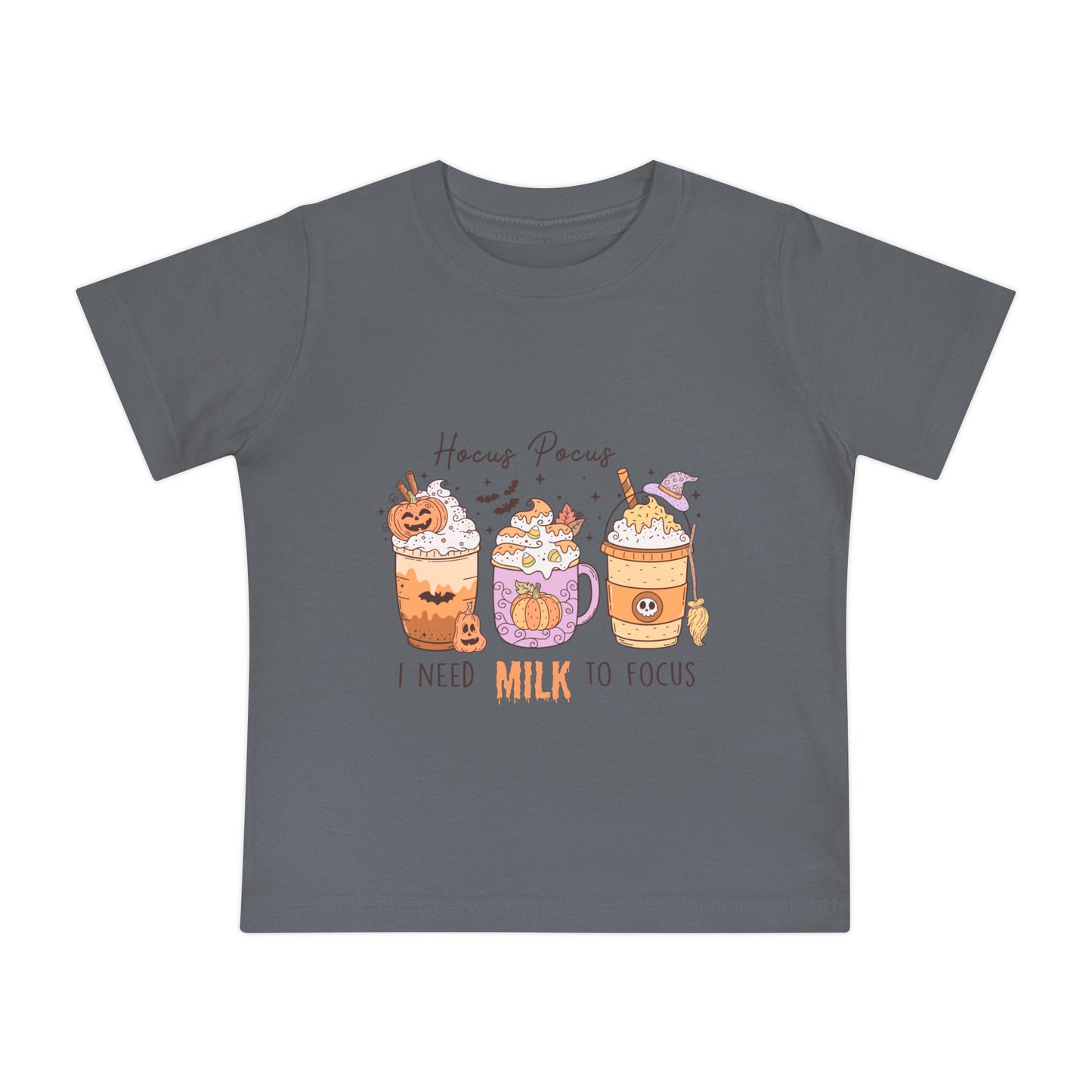 Hocus Pocus I Need Milk To Focus Baby Short Sleeve T-Shirt