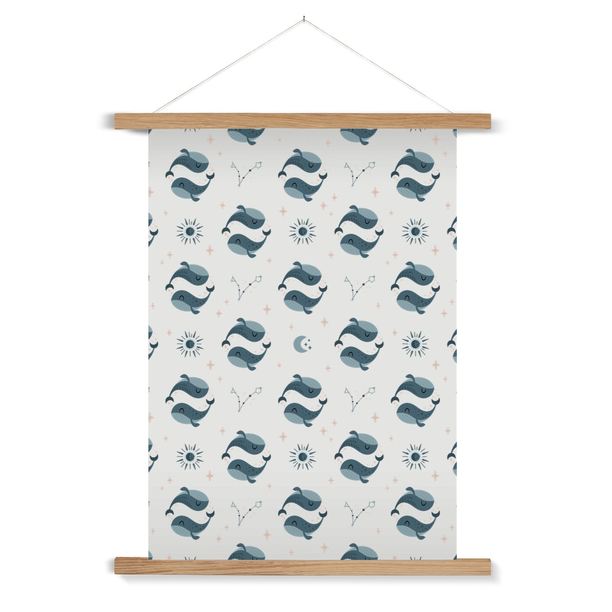 Pisces Pattern Fine Art Print with Hanger