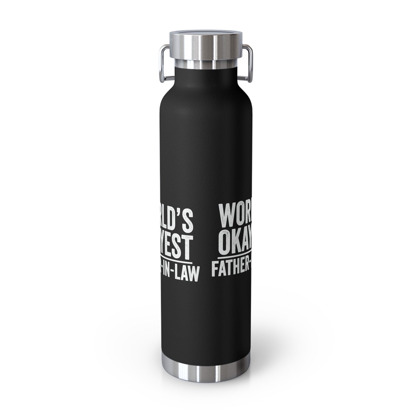 World's Okayest Father-In-Law Copper Vacuum Insulated Bottle, 22oz