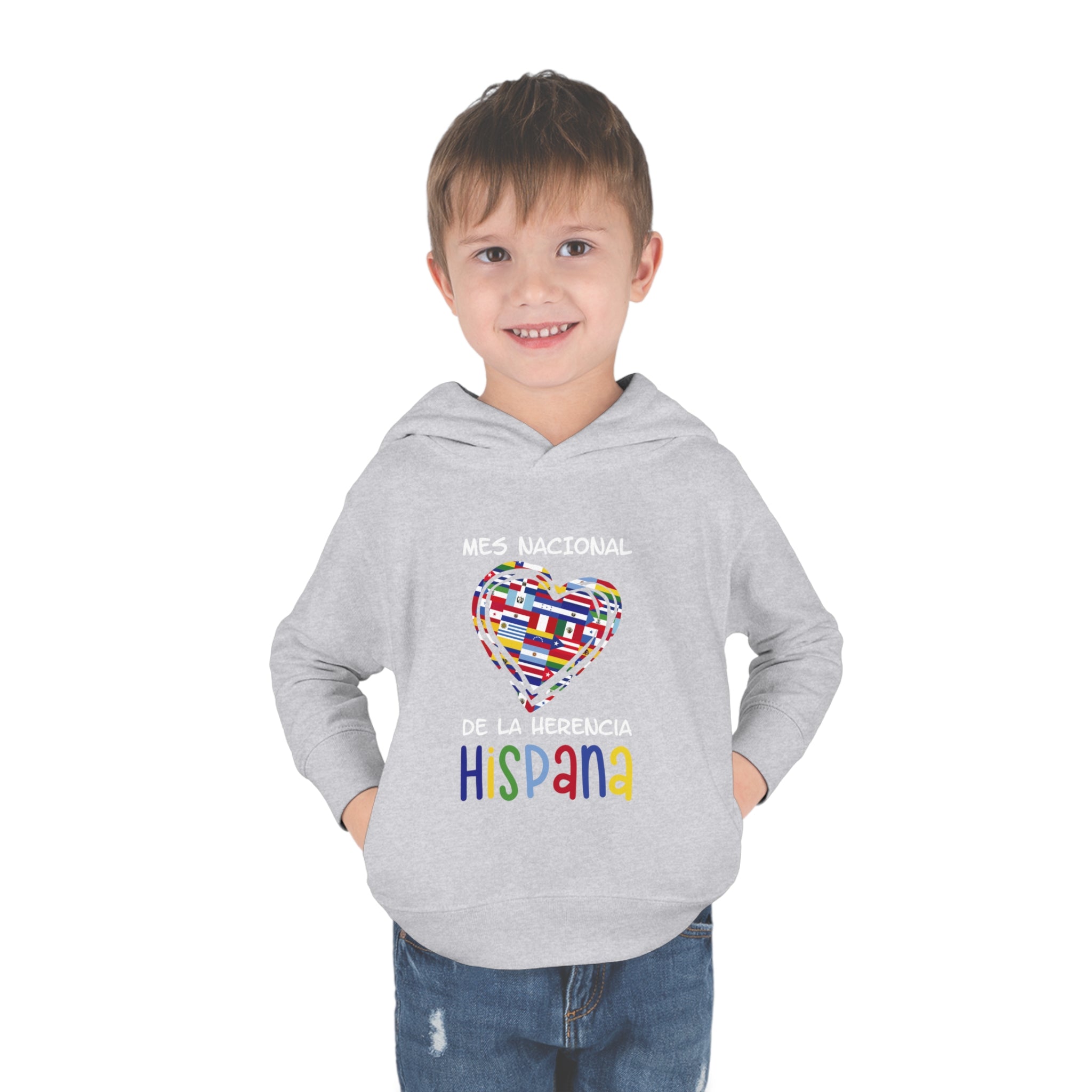 Mes Nacional Heart - Hispanic Heritage Month Toddler Hoodie