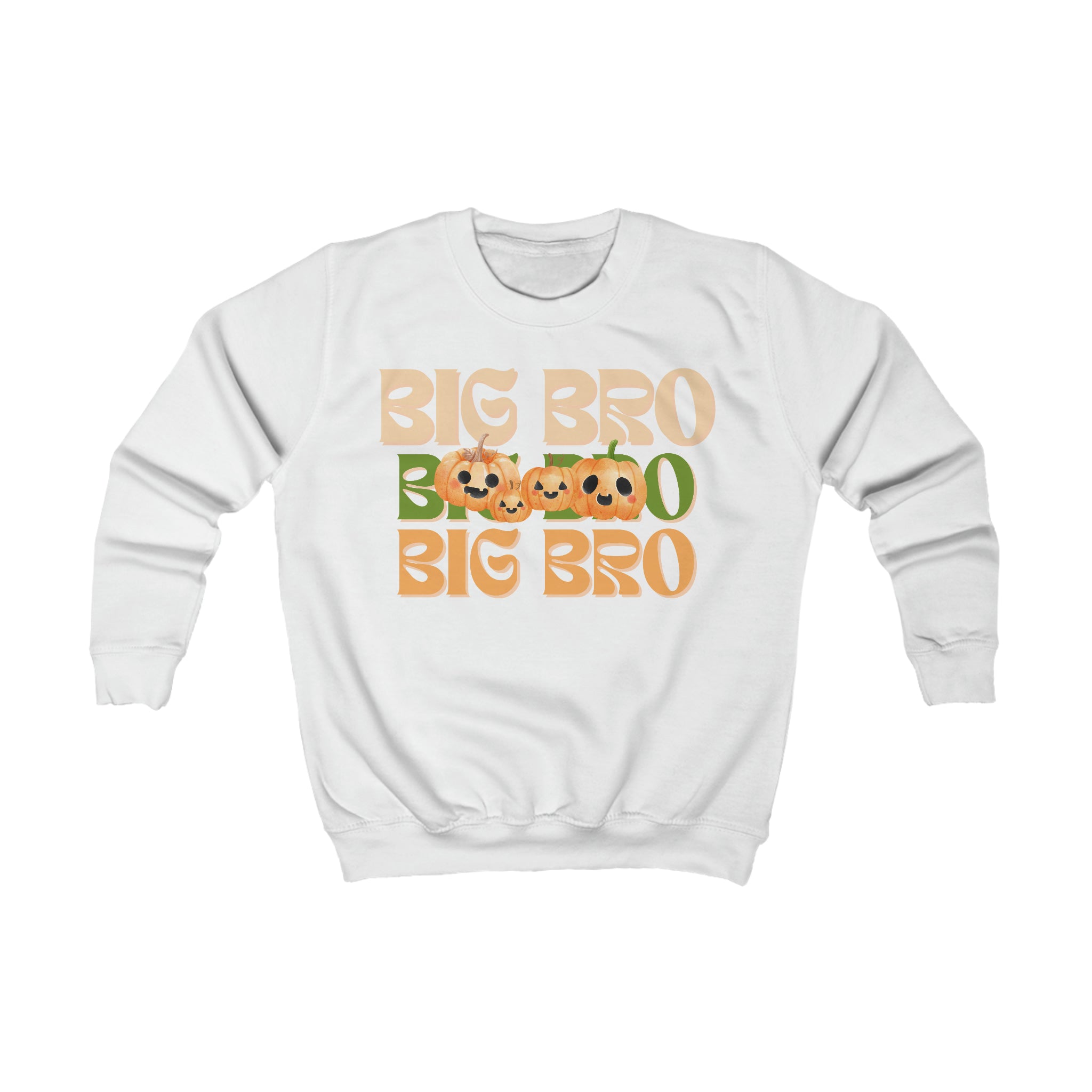 Big Bro Pumpkin Kids Sweatshirt