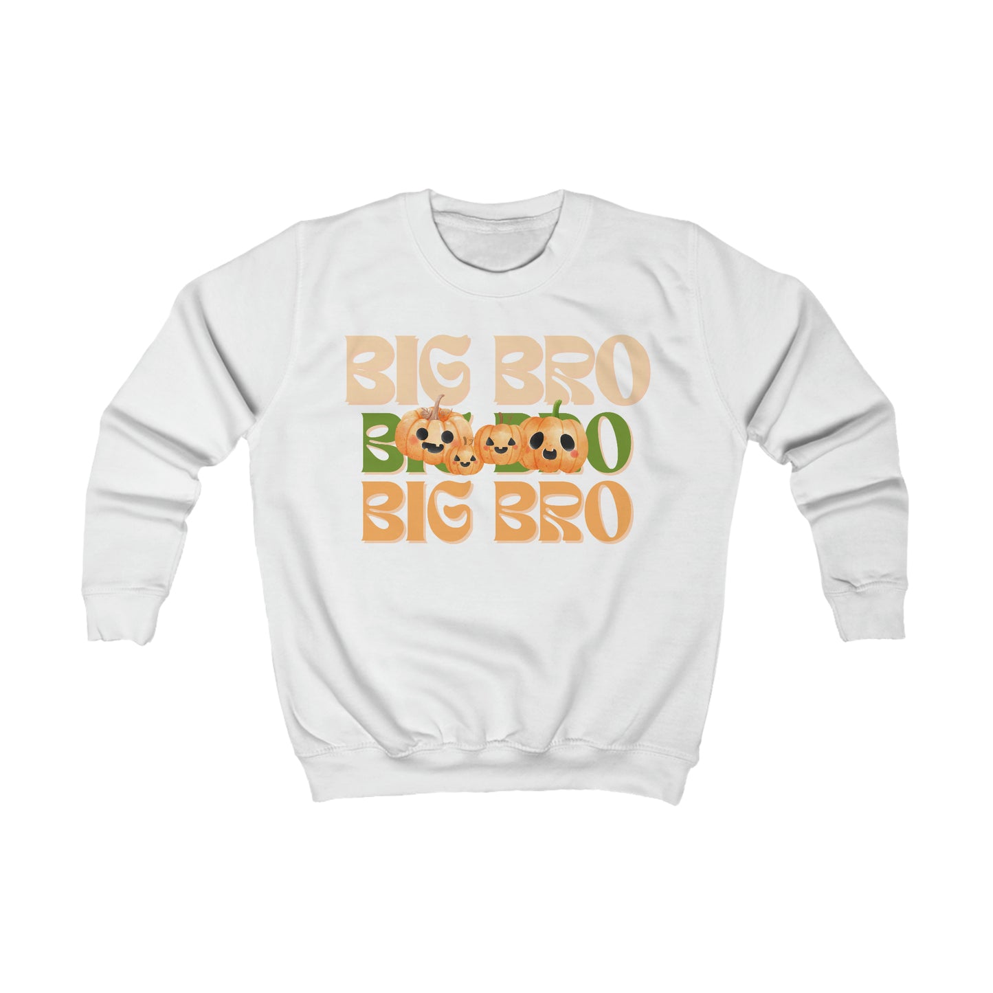 Big Bro Pumpkin Kids Sweatshirt